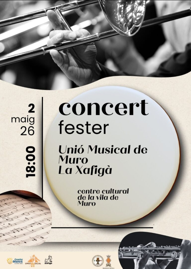 El concert de festes de la Unió Musical de Muro i La Xafigà serà el 2 de maig al Centre Cultural